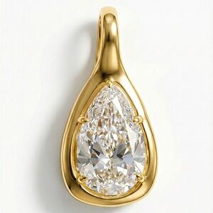 Gold and Silver Teardrop Necklace